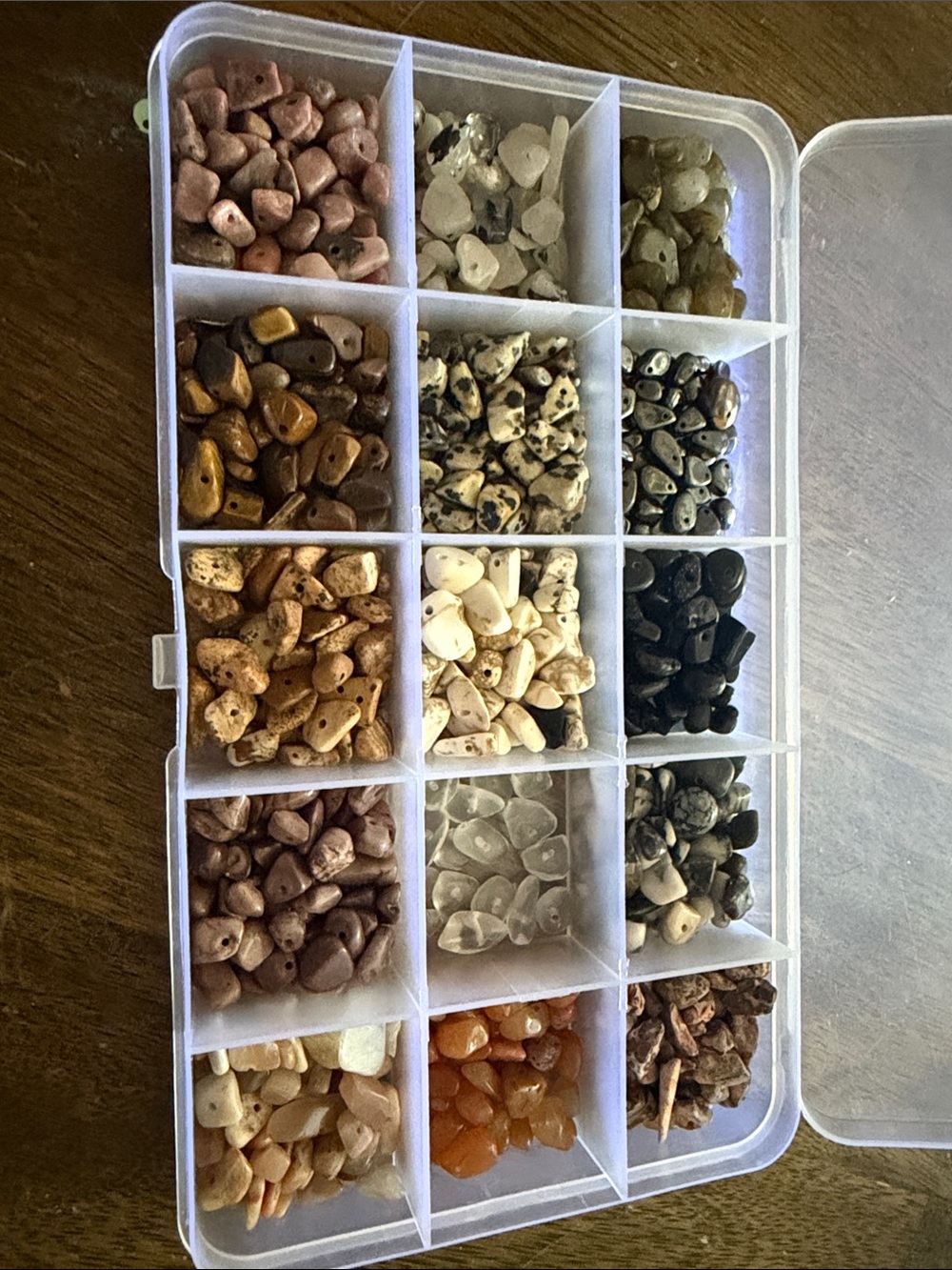 Assorted Natural Stone Chips for beading- Multi-Color